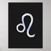 Chrome als Leo Zodiac Sign op slangenhuid Poster (Voorkant)