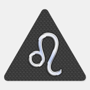 Chrome als Leo Zodiac Sign op slangenhuid Sticker