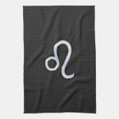 Chrome als Leo Zodiac Sign op slangenhuid Theedoek (Verticaal)