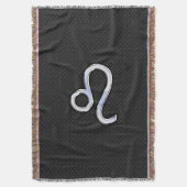 Chrome als Leo Zodiac Symbool op slangenhuid Deken (Voorkant Verticaal)