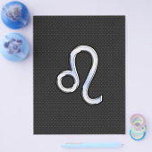 Chrome als Leo Zodiac Symbool op slangenhuid Flyer (Enkel)