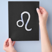 Chrome als Leo Zodiac Symbool op slangenhuid Flyer (Hand)