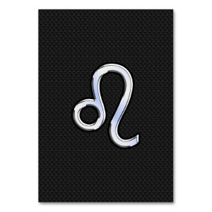 Chrome als Leo Zodiac Symbool op slangenhuid Kaart