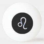 Chrome als Leo Zodiac Symbool op slangenhuid Pingpongbal (Achterkant)