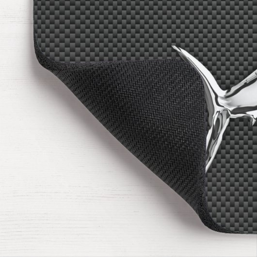 Chrome als Marlin op koolstofvezel Muismat (Hoek)