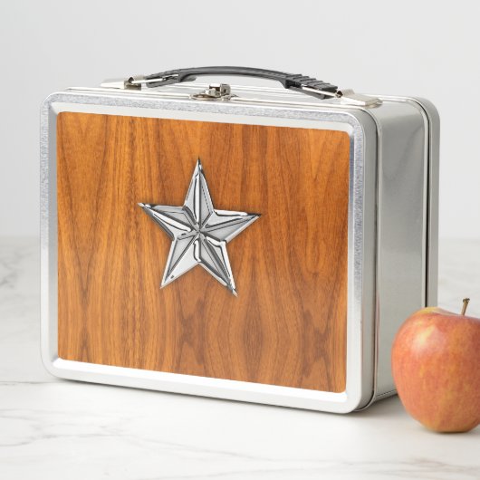 Chrome als Nautical Star op Teak Decor (In situ)