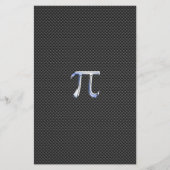 Chrome als PI-symbool op koolstofvezel afdrukken Flyer (Voorkant)