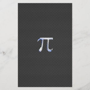 Chrome als PI-symbool op koolstofvezel afdrukken Flyer