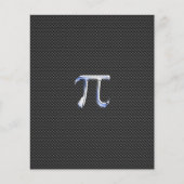 Chrome als PI-symbool op koolstofvezel afdrukken Flyer (Voorkant)