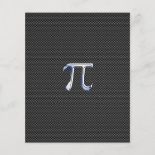 Chrome als PI-symbool op koolstofvezel afdrukken Flyer