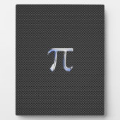 Chrome als PI-symbool op koolstofvezel afdrukken Fotoplaat (Voorkant)