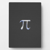 Chrome als PI-symbool op koolstofvezel afdrukken Fotoplaat (voorkant)