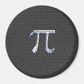 Chrome als PI-symbool op koolstofvezel afdrukken Magneet (Voorkant)