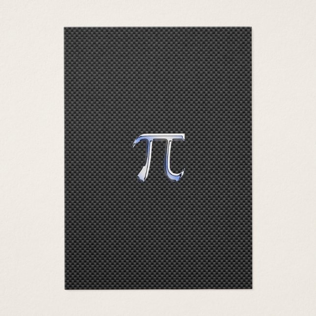 Chrome als PI-symbool op koolstofvezel afdrukken Visitekaartjes (Voorkant)