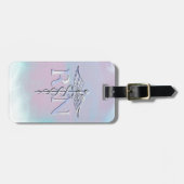 Chrome als RN Caduceus in moederstijl Bagagelabel (Voorkant horizontaal)