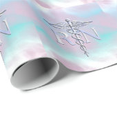 Chrome als RN Caduceus in moederstijl Cadeaupapier (Rol Hoek)