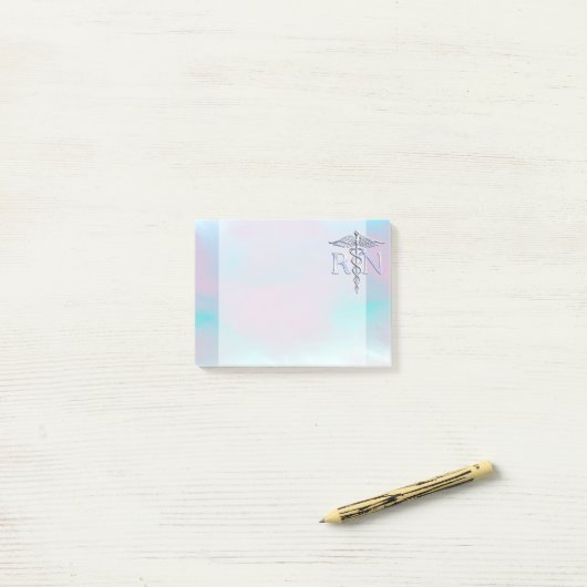 Chrome als RN Caduceus in moederstijl Post-it® Notes (Op bureau)