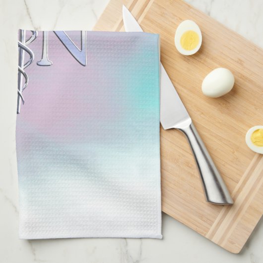 Chrome als RN Caduceus in moederstijl Theedoek (Quarter Fold)