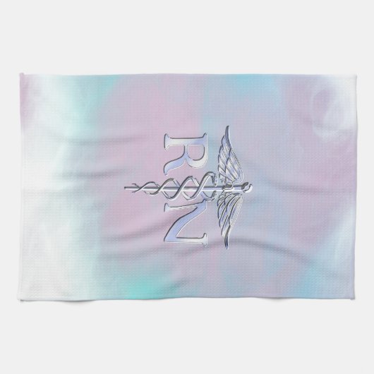 Chrome als RN Caduceus in moederstijl Theedoek (Horizontaal)