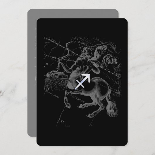Chrome als Sagittarius Zodiac Sign Hevelius Decor (Voorkant / Achterkant)