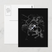 Chrome als Sagittarius Zodiac Sign Hevelius Decor Briefkaart (Voorkant / Achterkant)