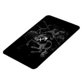 Chrome als Sagittarius Zodiac Sign Hevelius Decor Magneet (Linkerzijde)