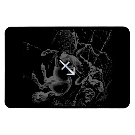 Chrome als Sagittarius Zodiac Sign Hevelius Decor Magneet (Horizontaal)