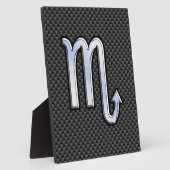 Chrome als Schorpioen Sterrenbeeld Koolstofvezel P Fotoplaat (Zijkant)