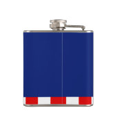 Chrome als Silver Star feestelijke kleuren Heupfles (Achterkant)