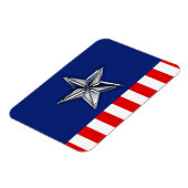 Chrome als Silver Star feestelijke kleuren Magneet (Linkerzijde)