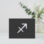 Chrome als sterrenbeeld Boogschutter op zwart Briefkaart (Staand voorkant)