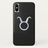 Chrome als Taurus Zodiab Sign on Snake Skin Case-Mate iPhone Case (Achterkant)