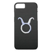 Chrome als Taurus Zodiac Sign Applique Case-Mate iPhone Case (Achterkant)