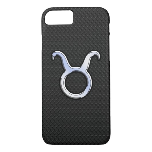 Chrome als Taurus Zodiac Sign Applique Case-Mate iPhone Case (Achterkant)