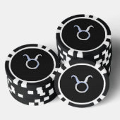 Chrome als Taurus Zodiac Sign Decor Poker Chips (Opstapeling)