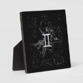 Chrome als Tweelingen Sterrenbeeld op Hevelius 169 Fotoplaat (Voorkant)