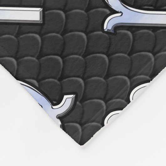 Chrome als viraal dierentuin ondertekenen op slang fleece deken (Hoek)