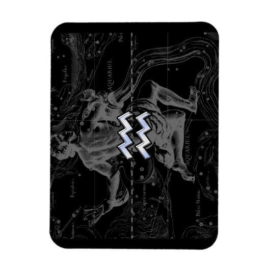 Chrome als Waterman Sterrenbeeld op Hevelius Magneet (Verticaal)