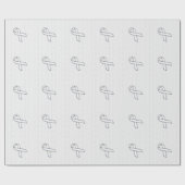 Chrome als White Knit Ribbon Awareness Print Cadeaupapier (Vlak)