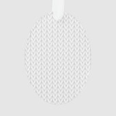 Chrome als White Knit Ribbon Awareness Print Ornament (achterkant)