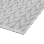 Chrome als White Knit Ribbon Awareness Print Snijplank (Hoek)