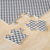 Chrome als White Ribbon Awareness Carbon Fibre Legpuzzel (Zijkant)