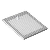 Chrome als White Ribbon Awareness Carbon Fibre Notitieblok (Schuin)