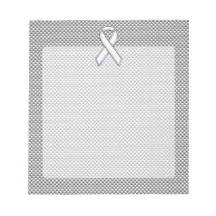 Chrome als White Ribbon Awareness Carbon Fibre Notitieblok