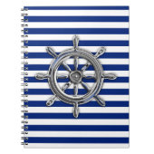 Chrome als wiel op Nautical Stripes Notitieboek (Voorkant)