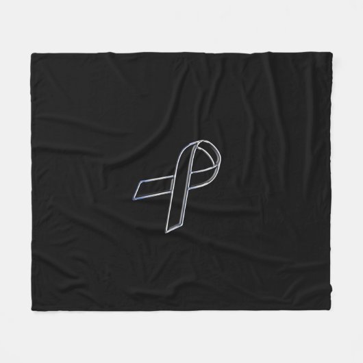 Chrome als zwarte-lintbewustzijn fleece deken (Voorkant (Horizontaal))