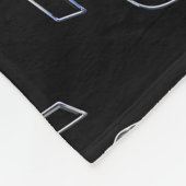 Chrome als zwarte-lintbewustzijn fleece deken (Hoek)