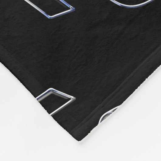 Chrome als zwarte-lintbewustzijn fleece deken (Hoek)