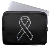 Chrome als zwarte-lintbewustzijn laptop sleeve (Voorkant)