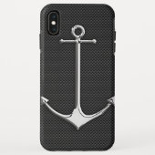 Chrome Anchor on Carbon Fibre Nautical Lifestyle Case-Mate iPhone Case (Achterkant)